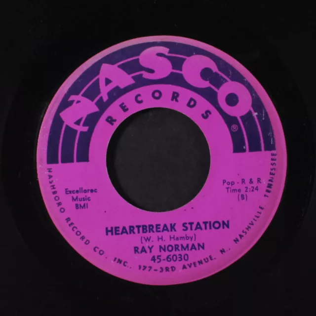 RAY NORMAN: heartbreak station / mystery of a kiss NASCO 7" Single