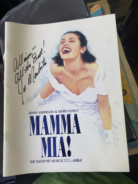 Mamma Mia Broadway Program. Signed By Joe Machota (Sky)