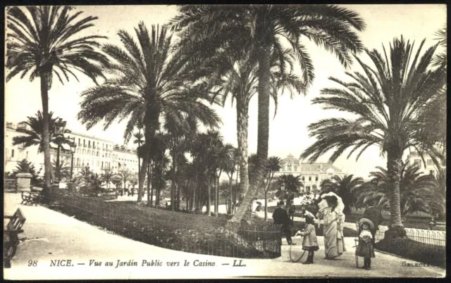 1913 FRANCE NICE Vue au Jardin Public vers le Casino