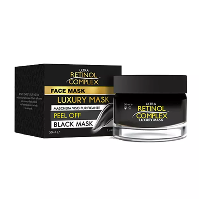 Retinol Complex Luxury Mask Maschera Viso Purificante Black Mask Peel Off 50Ml