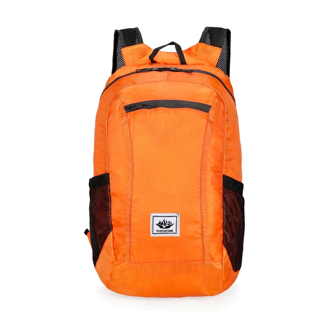 20L Large Waterproof Folding Climbing Backpack Bag Travel Rucksack (Orange) FS2#