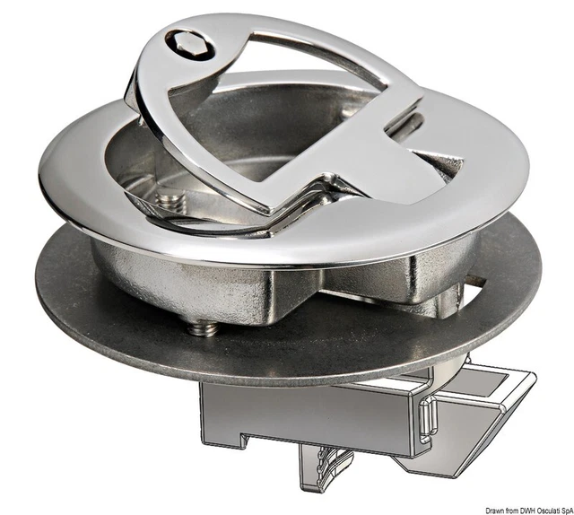 OSCULATI Flush Pull Latch Aisi316 With Lock