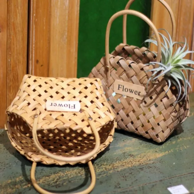 Handmade DIY Flowers Bamboo Basket Flower Baskets Wicker Baskets Storage Basket