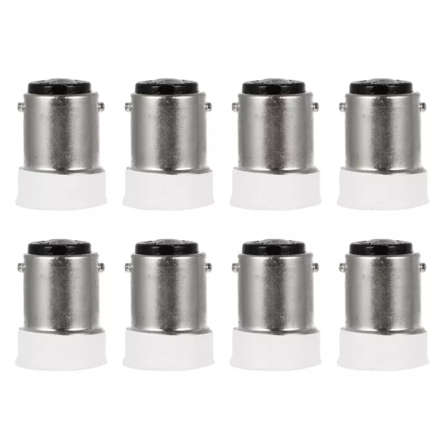 8 Pcs LED Light Bulb Converter B15 to E14 Base Adapter