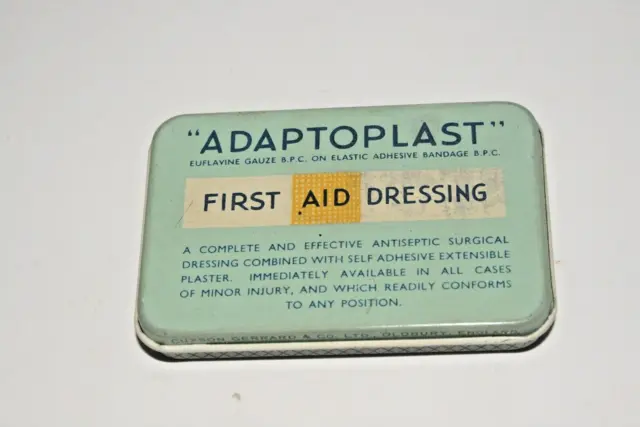 Adaptoplast First Aid Dressing Empty Tin