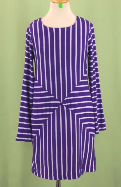 Studio 342 by Florence Eiseman girl Dress Purple striped EUC Size 8