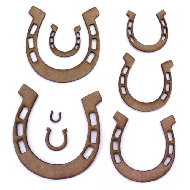 Horseshoe Craft Shape Blank, Various Sizes, 2mm MDF Wood. Wedding Decoration