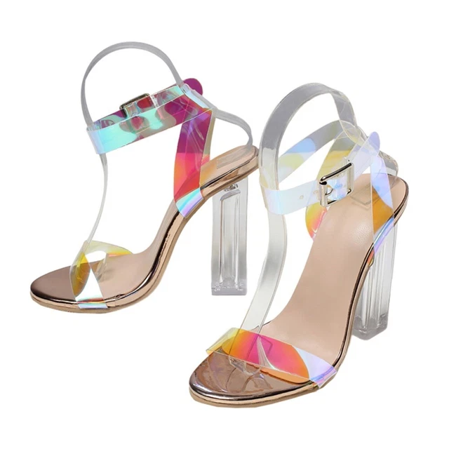 1 paio di sandali colorati tacco alto donna sandali moda scarpe estive calzature