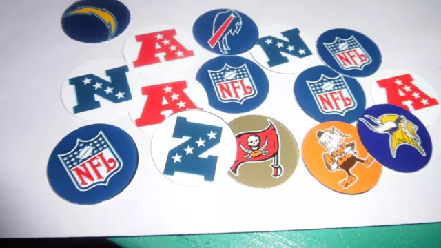 Pre Cut One Inch Bottle Cap Images NFL Mix Free Ship