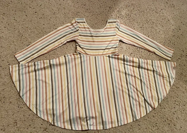 Omi Jo Well Dressed Wolf Striped Dancer Twirl Dress Size 6 EUC