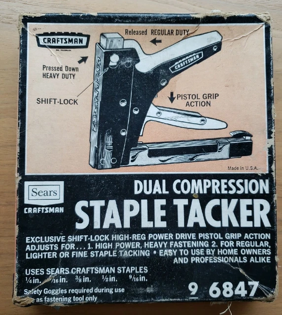 SEARS CRAFTSMAN STAPLE Tacker 9 Vintage 6847 dual compression in