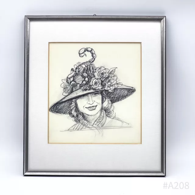 Vintage Lápiz Dibujo Con Marco de Fotos - Imágenes & Marco Cebos Einrahmungen