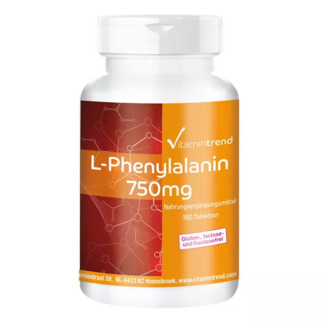 L-Phenylalanin 750 mg 180 Tabletten für 180 Tage, hochdosiert VEGAN Vitamintrend