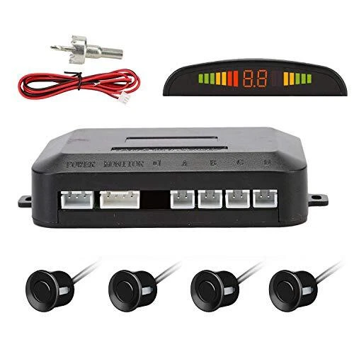 Kit Radar De Recul 4 Capteurs - écran LED Numérique - Aide Au Stationnement Voiture