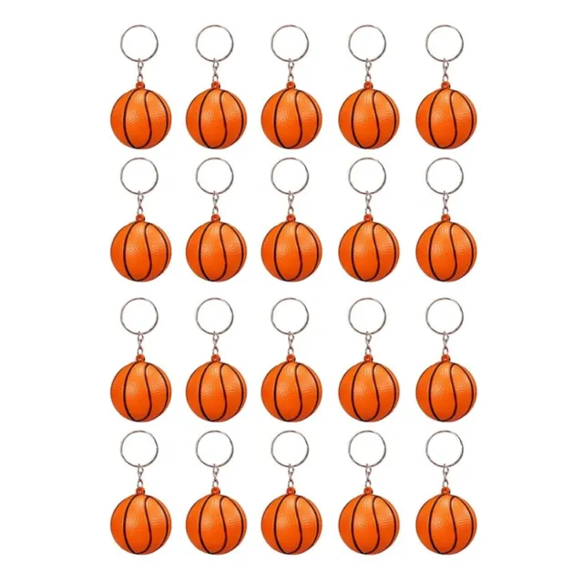 20 Pack Basketball Ball Keychains for Party Favors,Basketball Stress Ball,S R6A6