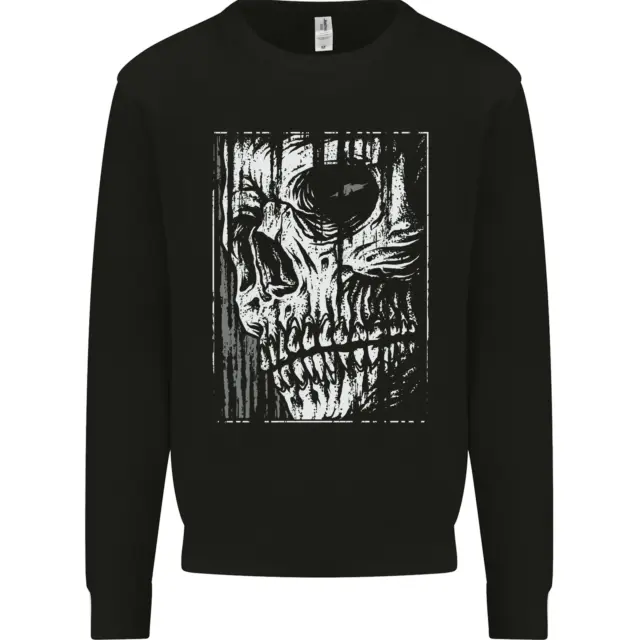 Grim Reaper Skull Gothic Biker Demon Mens Sweatshirt Jumper