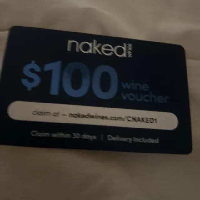 Naked Wines Gift Card - First Time Customers $100 Off First Order Of 12 Bottles