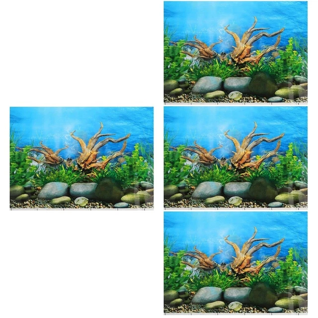 4x fond de fond d'aquarium toile de fond d'aquarium image de décalque d'aquarium