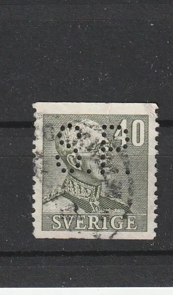 Sverige Perfin Perfins Schweden Briefmarken Sellos Timbres Stamps