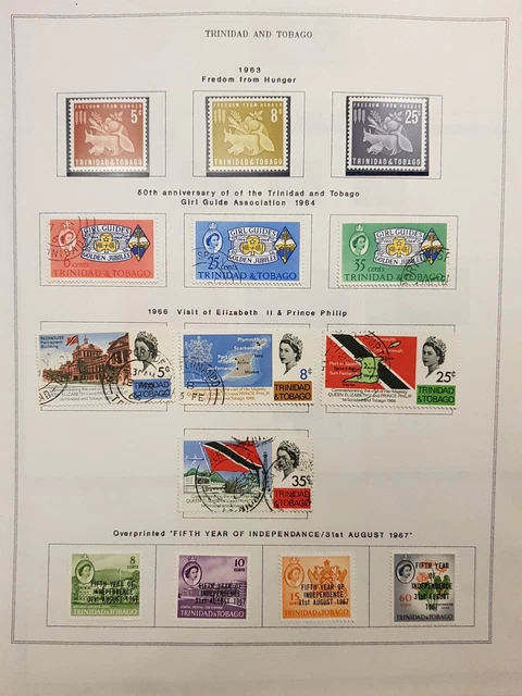 SMALL COLLECTION OF Trinidad and Tobago post Independence stamps Used ...