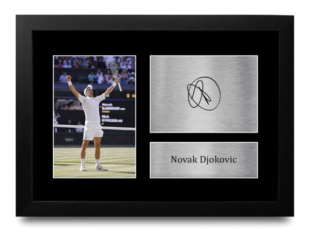 Novak Djokovic – ausgezeichnete Geschenkidee, gerahmte Autogramm-Fotodrucke...
