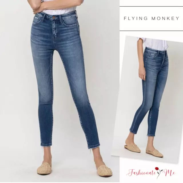 Flying Monkey Cool Cat High Rise Crop Skinny Jeans