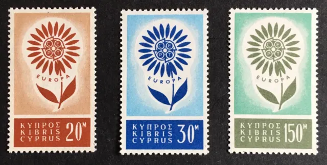 1964 Cyprus Europa Set of 3 SG249 - SG251 MNH