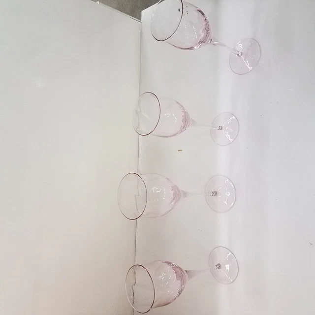Rose-Tinted Wineglasses, Lot of 4