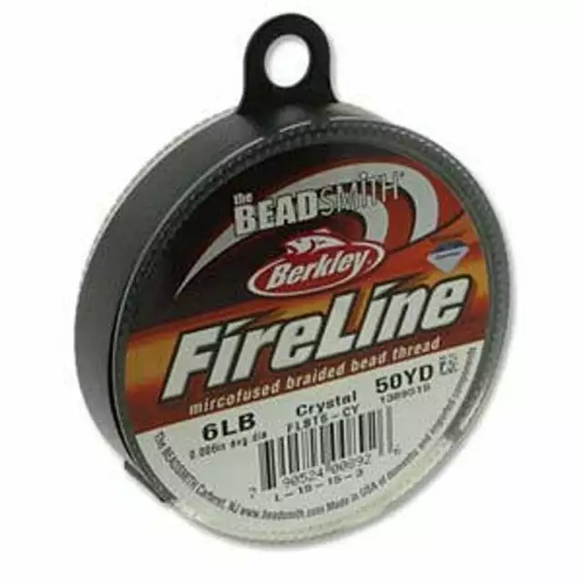Fireline 6LB Crystal Beading Thread Bead Stringing Cord 50Yd Beadsmith Pre Waxed