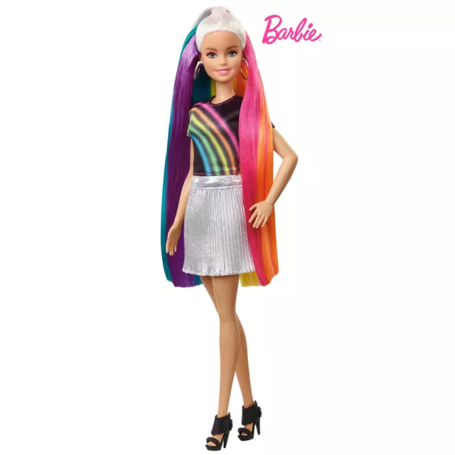 Barbie Bambola Capelli Fantasia A Tema Unicorni E Sirene con Accessori,  Giocattolo Per Bambini 3+ Anni