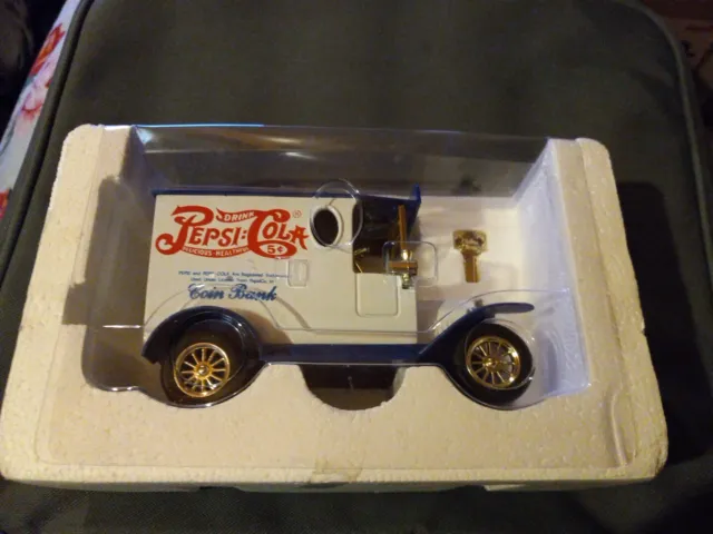 Pepsi Cola Die Cast Ford Truck Bank With Key