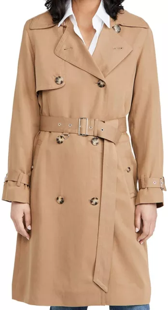 New Club Monaco Women's Sd Everywear Trench in Camel Size L #C3576