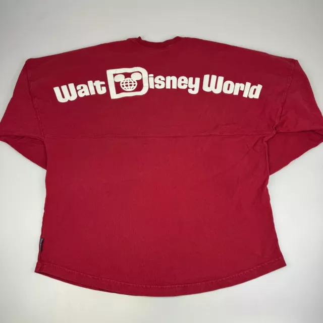 Walt Disney World Spirit Jersey Adult Size L Long Sleeve Red *Read