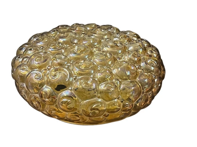 Plafonnier Vintage En Verre Bullé Style MASSIVE - Inspiré Helena Tynell - Occasion Fonctionnel