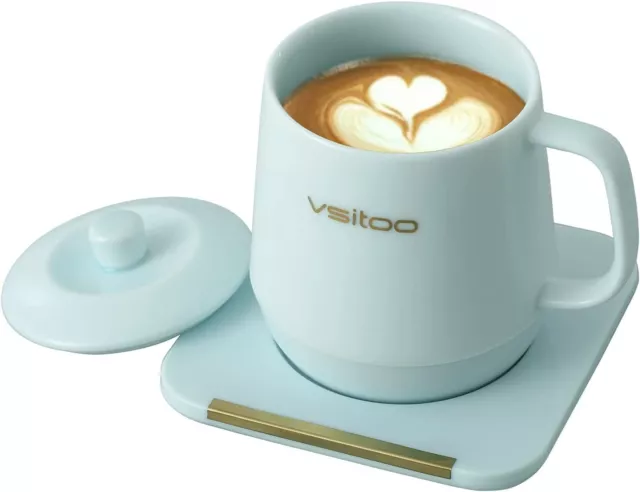VSITOO Control Smart Coffee Mug - 10oz Black - App Controlled Heated Coffee Cup