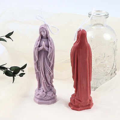 Molde para velas 3D Virgin Mary hágalo usted mismo aroma cera de soja jabón epoxi molde para hacer