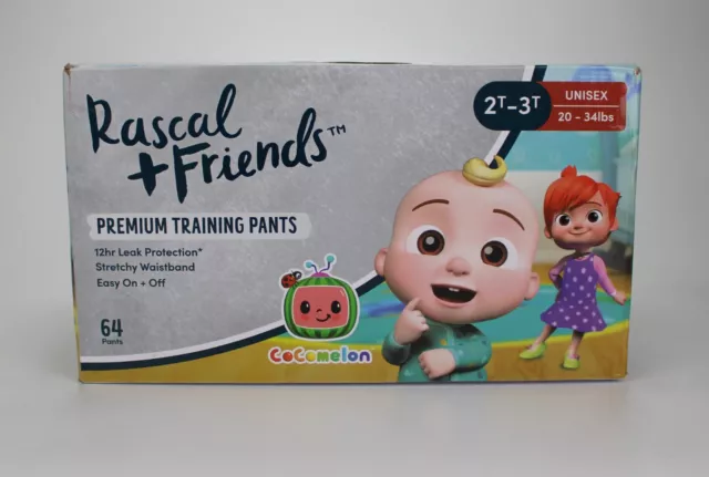 RASCAL + FRIENDS Cocomelon Training Pants Size 2T-3T 64 Count