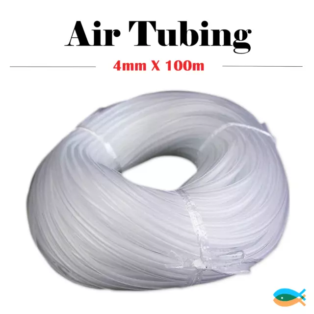 100m 4mm Aquarium Fish Tank Soft Silicone Air Hose Tubing for Air Pump