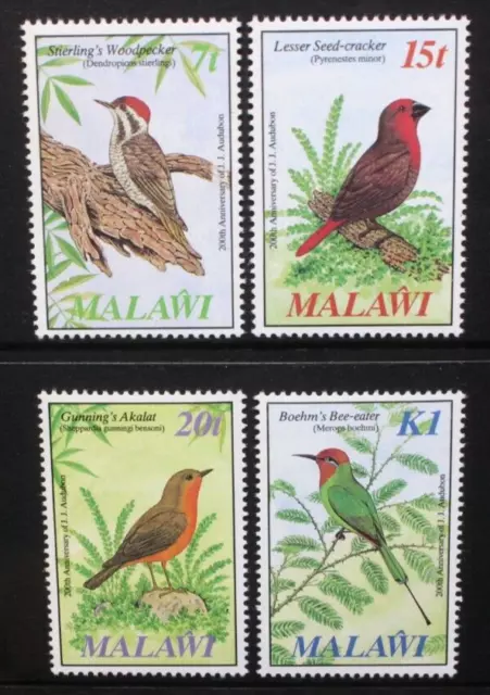 MALAWI 1985 John J Audubon Birth Bicentenary: Birds. Set of 4. MNH. SG733/736.