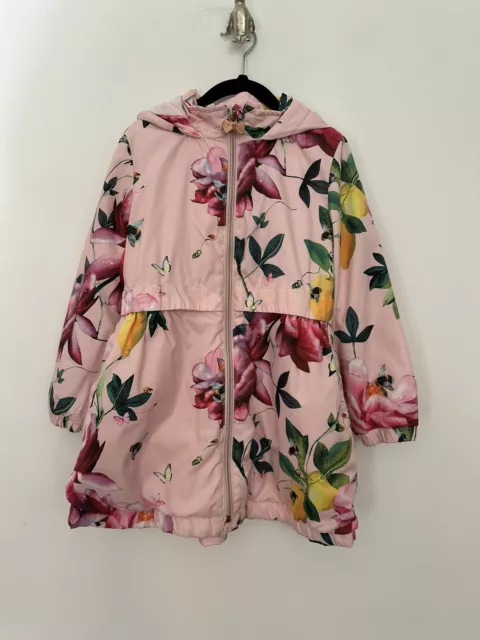 Girls Ted Baker Age 5-6 Pink Floral Jacket Coat