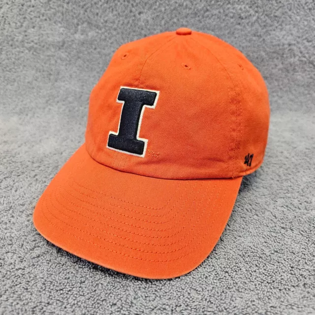 Illinois Fighting Illini Hat '47 Brand Clean Up Baseball Cap Strapback OSFM