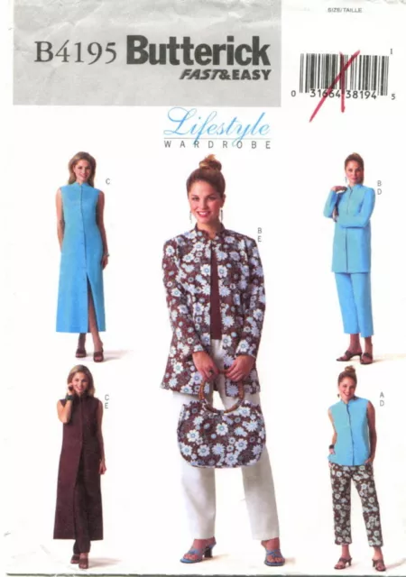 Butterick B4195 Misses Top Jacket Dress Pants Sewing Pattern Uncut Size 14 16 18