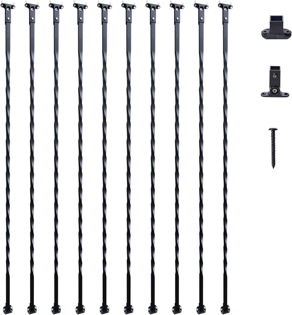 Lot De 5 Balustres Ornementaux En Acier Forgé - Style Antique, Non Peints