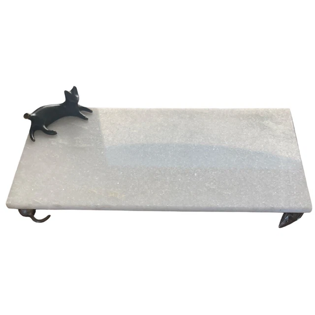 Aram Marble Cat & Mouse 12”x6” Cutting Cheese Board
