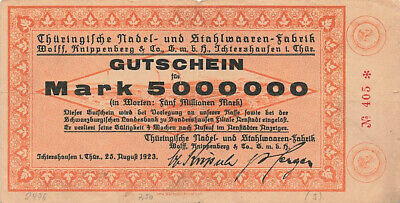 Bst BST Annaberg 5 Miliardi Marchi Moll Perforazione Raswerke Notgeld E 