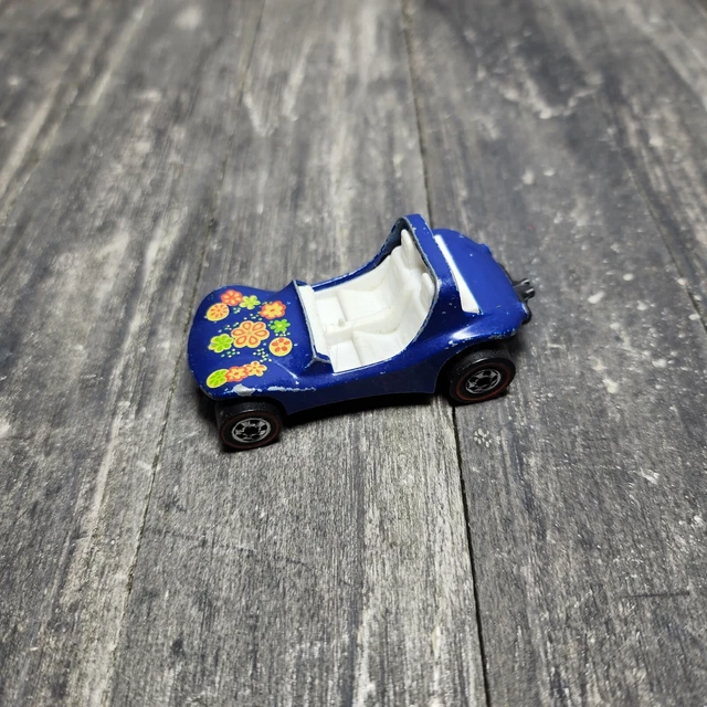 1969 MATTEL HOT Wheels Dune Daddy Redline Blue Made In Hong Kong 14.95