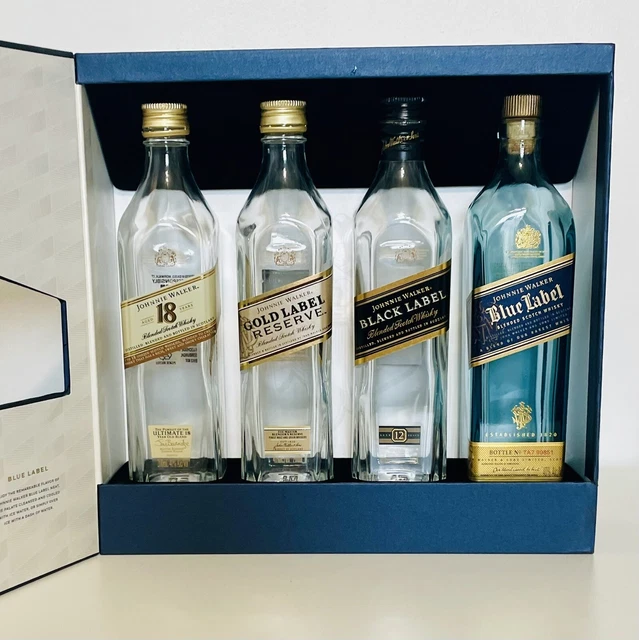 Johnnie Walker Collection Blended Scotch Whisky Set 4 Empty Bottles 200ml.