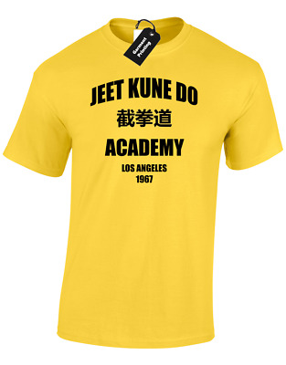 Jeet Kune Do Academy da uomo T-shirt KUNG FUN BRUCE LEE ARTI MARZIALI MMA PUGILATO