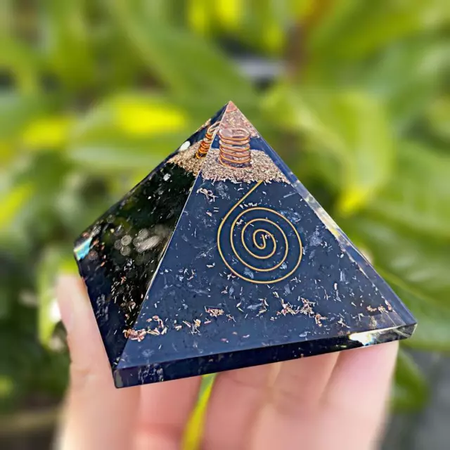 LG 75mm Reiki Healing Crystals Orgonite Pyramid Wealth & Success~EMF Protection