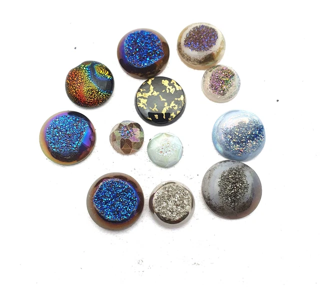 Naturel Brute Quartz Rond Cabochon Multi Couleur 12 Pièces 10-16 MM 80 CT